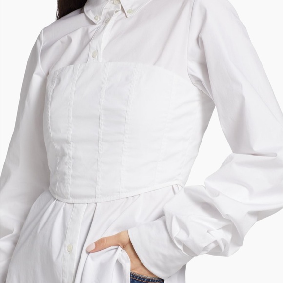 Veronica Beard Keora Layered Bustier Top White Sz 6. Very good used condition - Picture 4 of 11